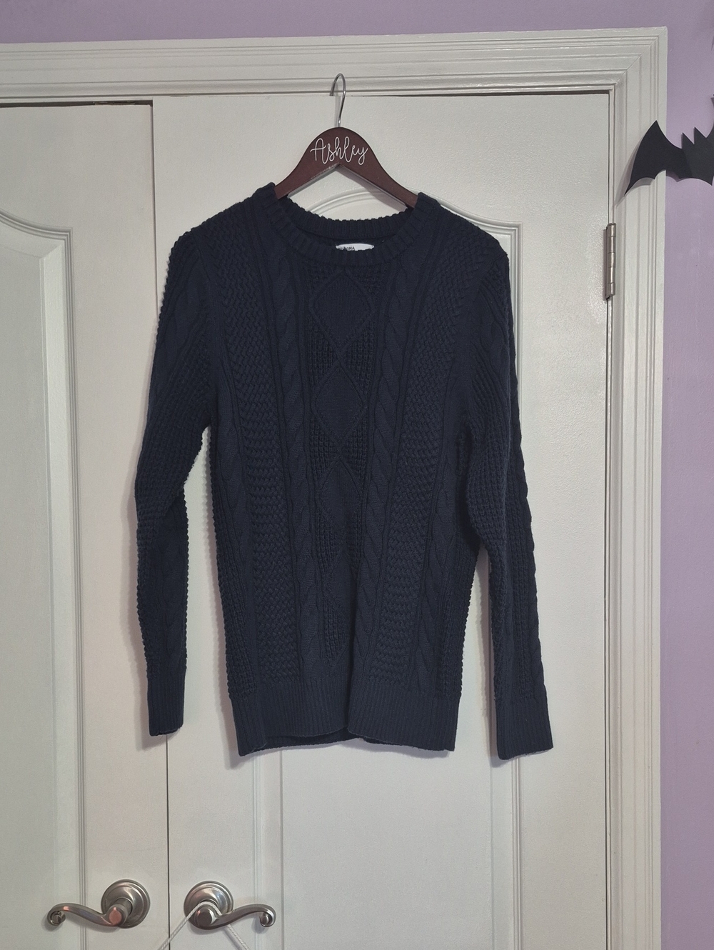 SONOMA Women's Navy Cable Knit Sweater